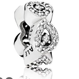 Pandora Cascading Glamour Teardrop Pavé spacer charm